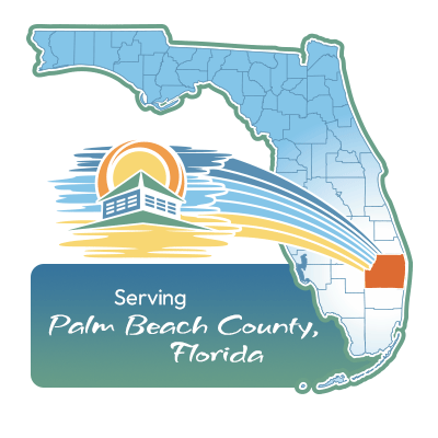 Map showing the location of West Palm Beach in FL.